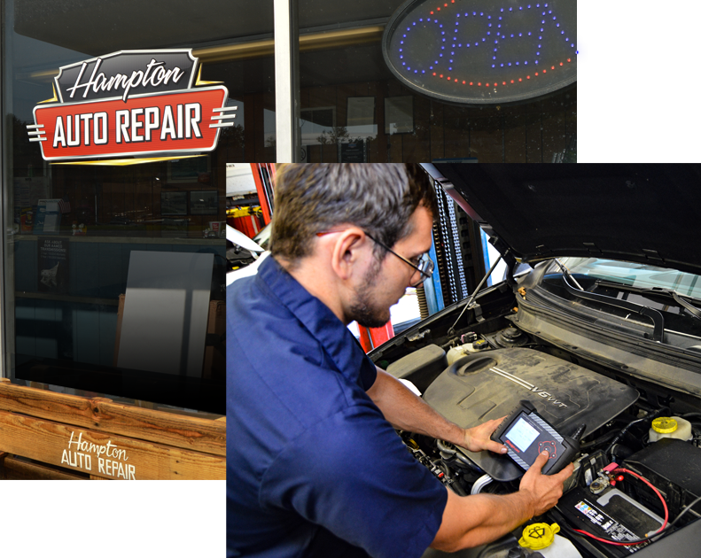 HamptonAuto Repair Home Collage